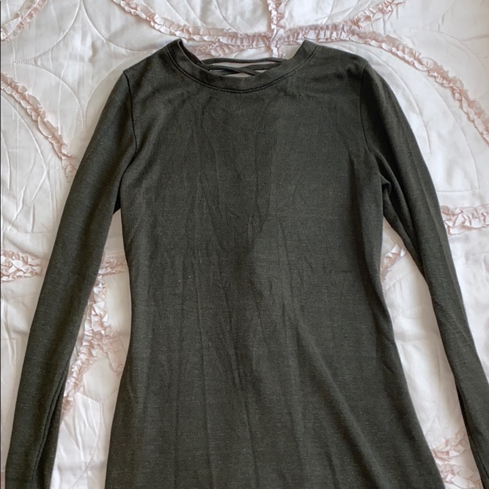 F21 Green Crossed Dress
